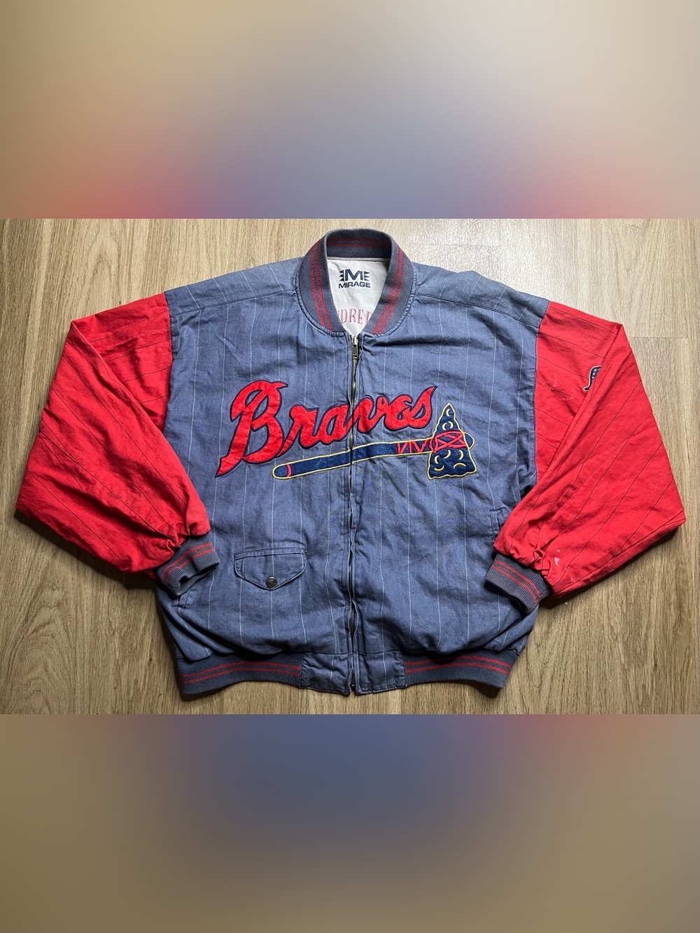 Vintage 1991 Mirage Cooperstown Collection Milwaukee Braves Reversible Jacket